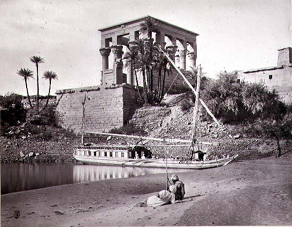 The Temple of Trajan, Looking South West, Philae by Frank Mason Good
