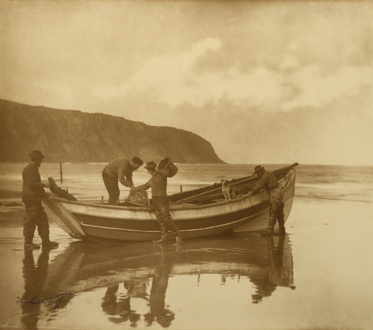 Beaching the Gratitude, c.1890s by Frank Meadow Sutcliffe
