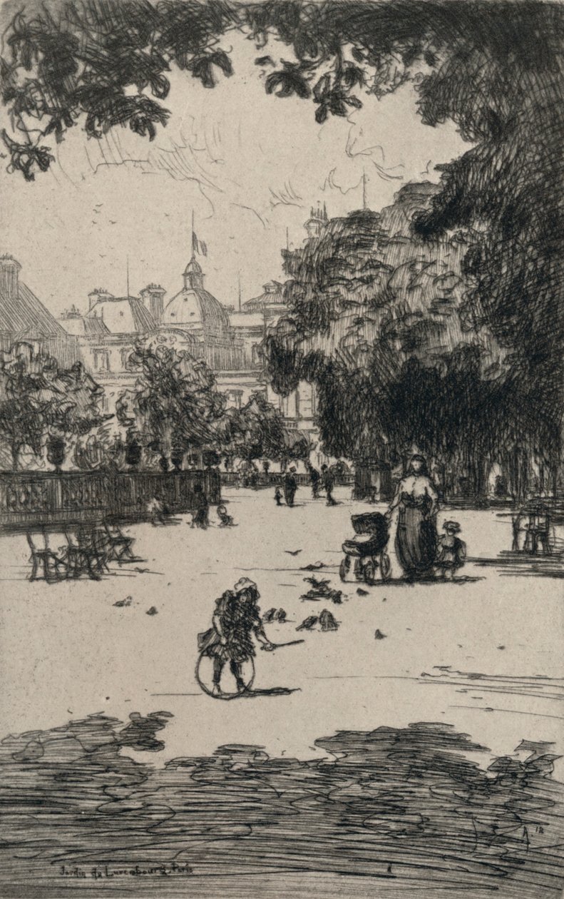 Luxembourg Garden, 1915 by Frank Milton Armington