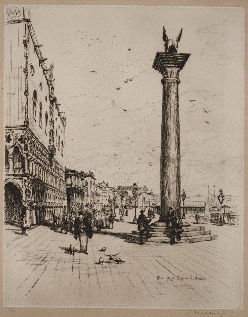Riva Schiavone, Venice by Frank Milton Armington