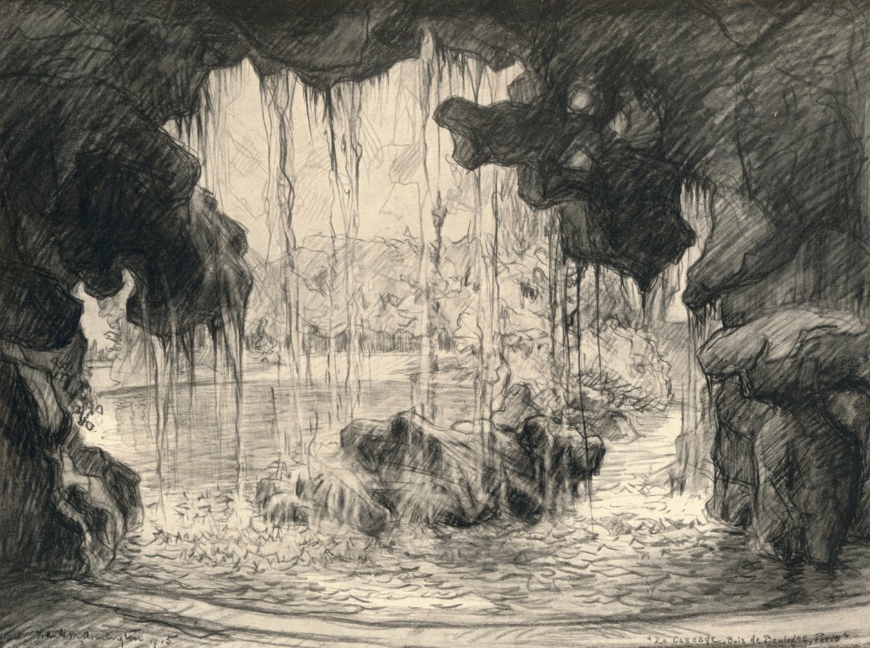 The Grand Cascade, Bois de Boulogne by Frank Milton Armington