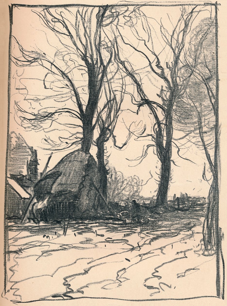Study of Trees, Sompting, Sussex, 19th century by Frank Mura