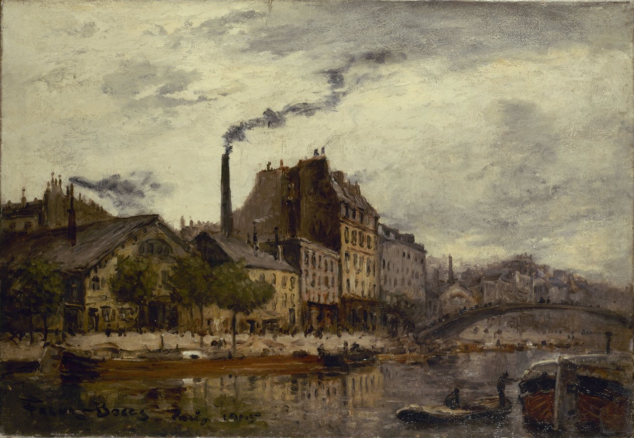 Canal Saint-Martin, Quai de Valmy by Frank Myers Boggs