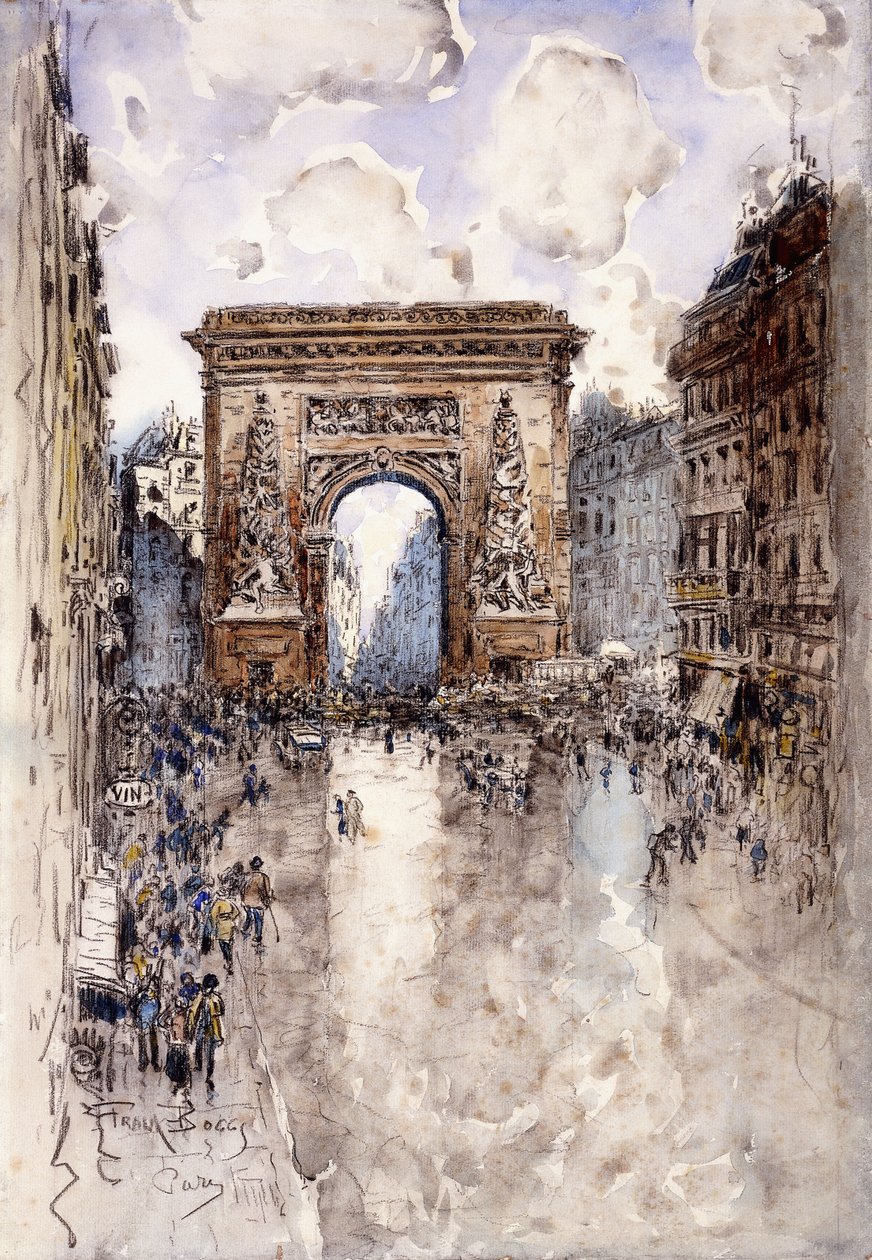 La Porte St. Denis, Paris by Frank Myers Boggs