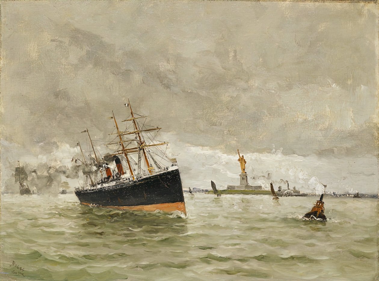 New York: Entering the Harbor, 1887 by Frank Myers Boggs