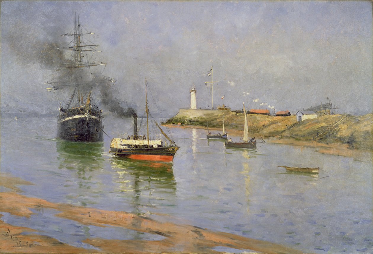 The Harbour at Honfleur by Frank Myers Boggs