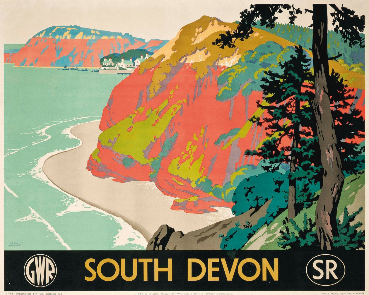 Poster advertising South Devon by Frank Newbould