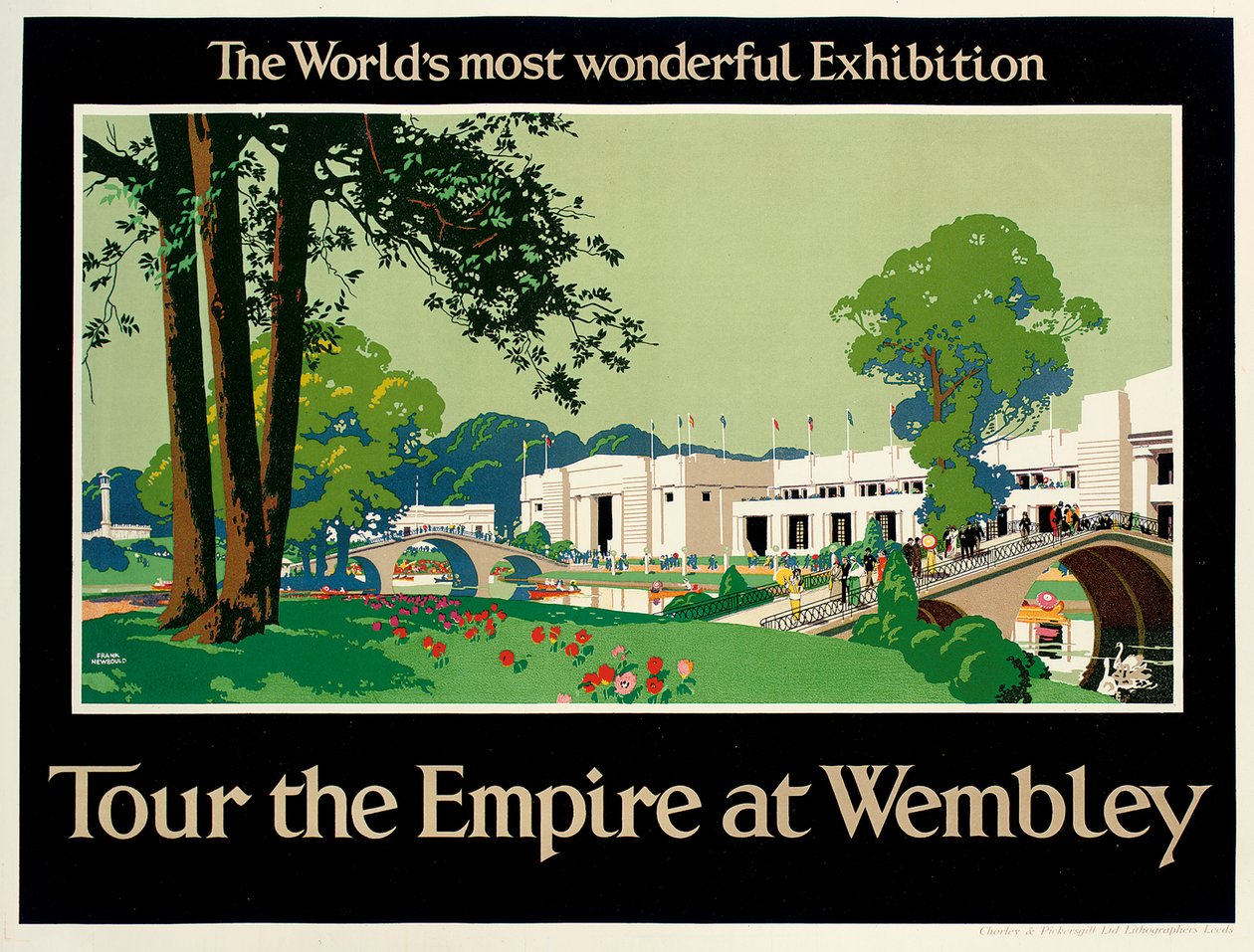 Tour the Empire at Wembley, poster advertising the British Empire Exhibition by Frank Newbould