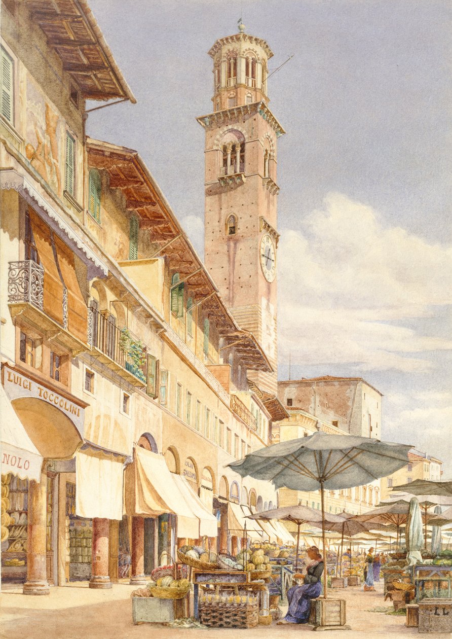 The Piazza delle Erbe, Verona by Frank Randal