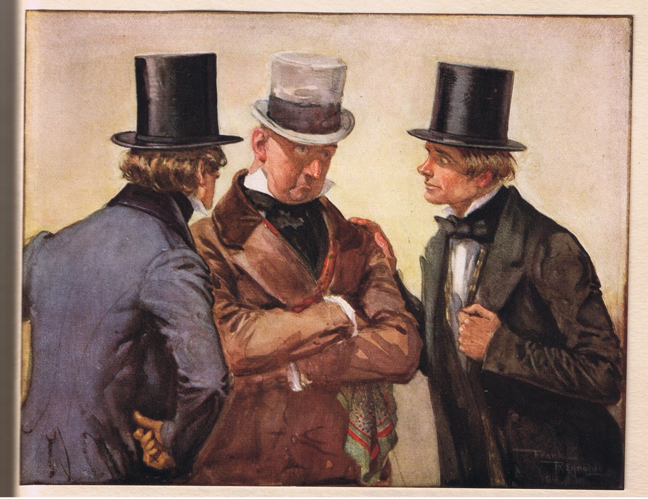 Traddles and I visit Mr Micawber by Frank Reynolds