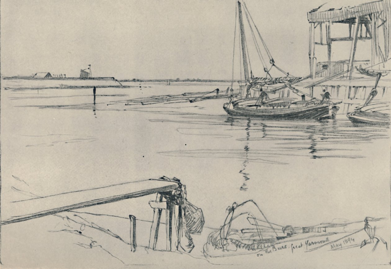 On the Bure, Great Yarmouth by Frank Short
