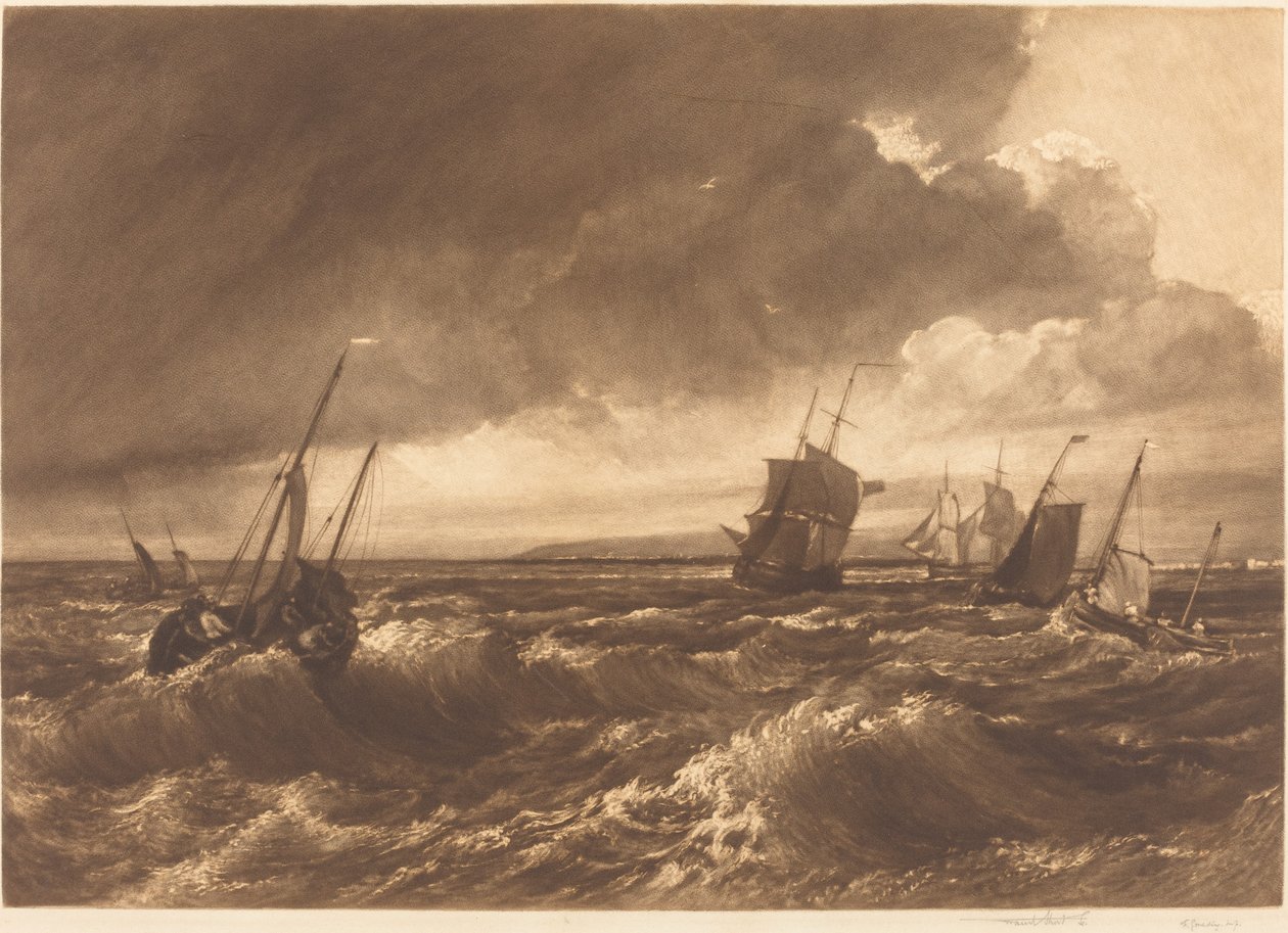 The Mouth of the Thames—Isle of Sheppey in Distance by Frank Short, after Joseph Mallord William Turner