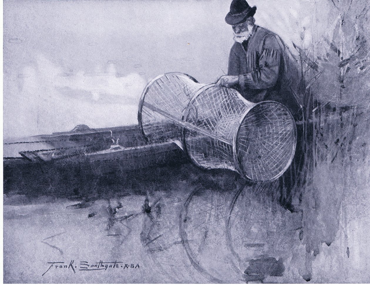 Setting the bow net by Frank Southgate