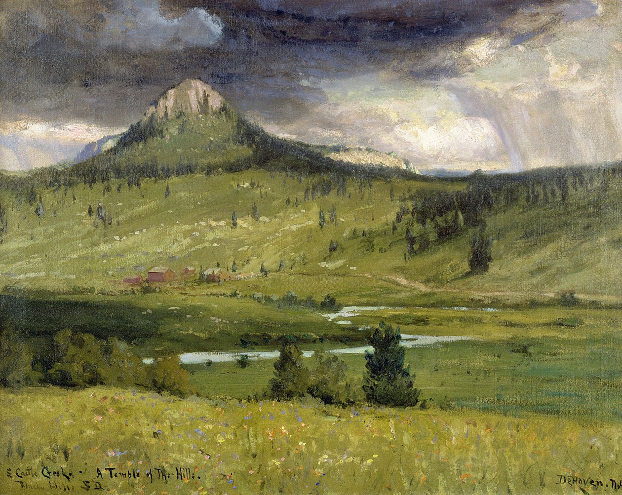 South Castle Creek, a Temple of the Hills, Black Hills, South Dakota by Franklin De Haven