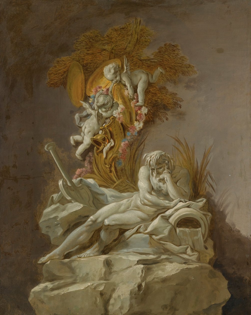 Fountain Study by François Boucher