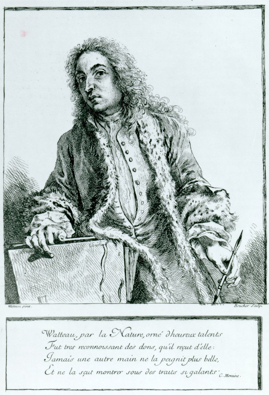 Portrait of Jean-Antoine Watteau by François Boucher