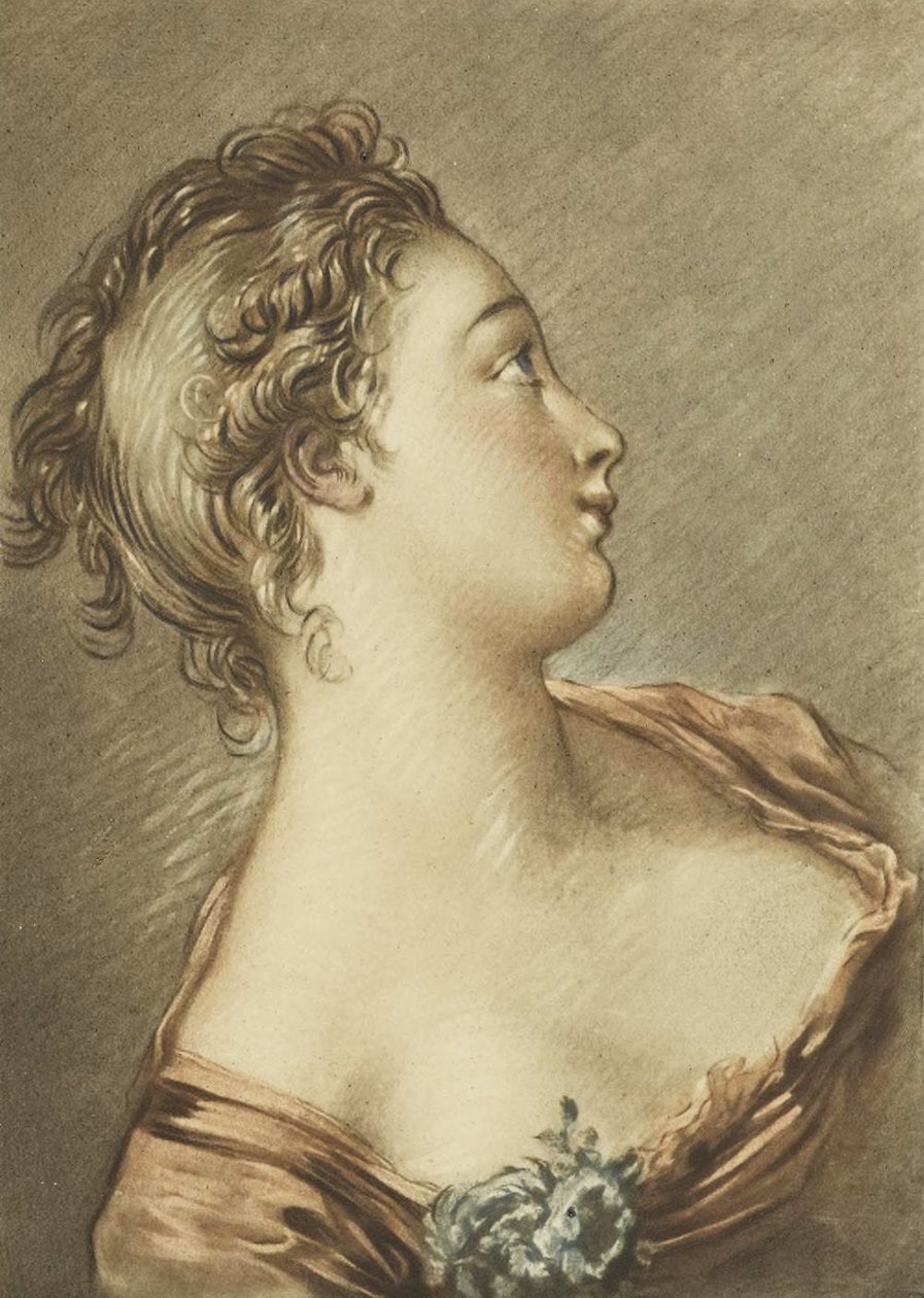 Head of a Woman by François Boucher