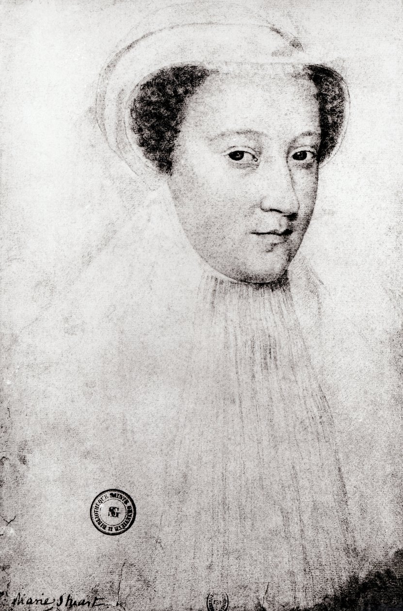 Mary, Queen of Scots (1542-87) in white mourning, 1560 by François Clouet