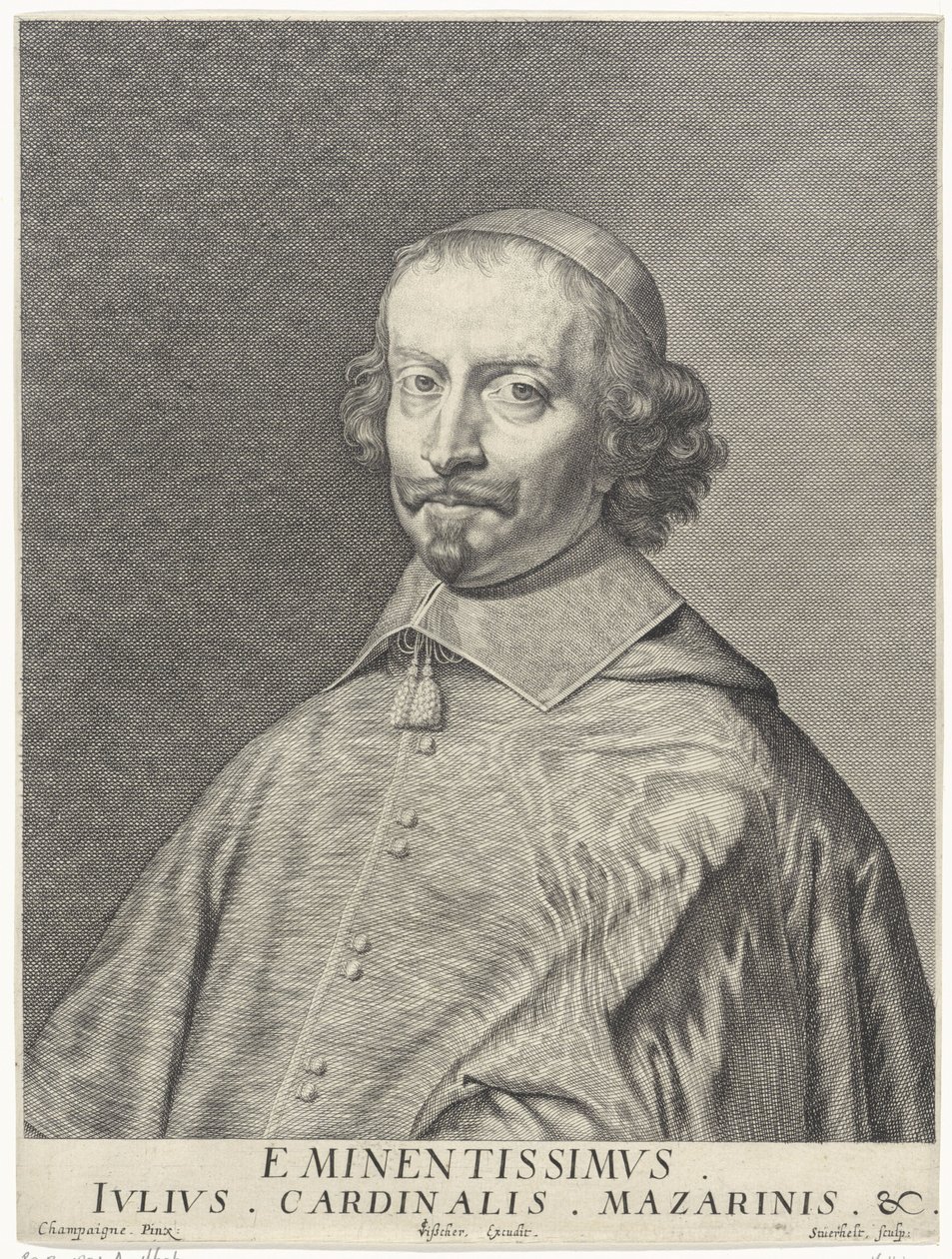 Portrait of Cardinal Giulio Raimondo Mazarino (1602-1661) by François Stuerhelt