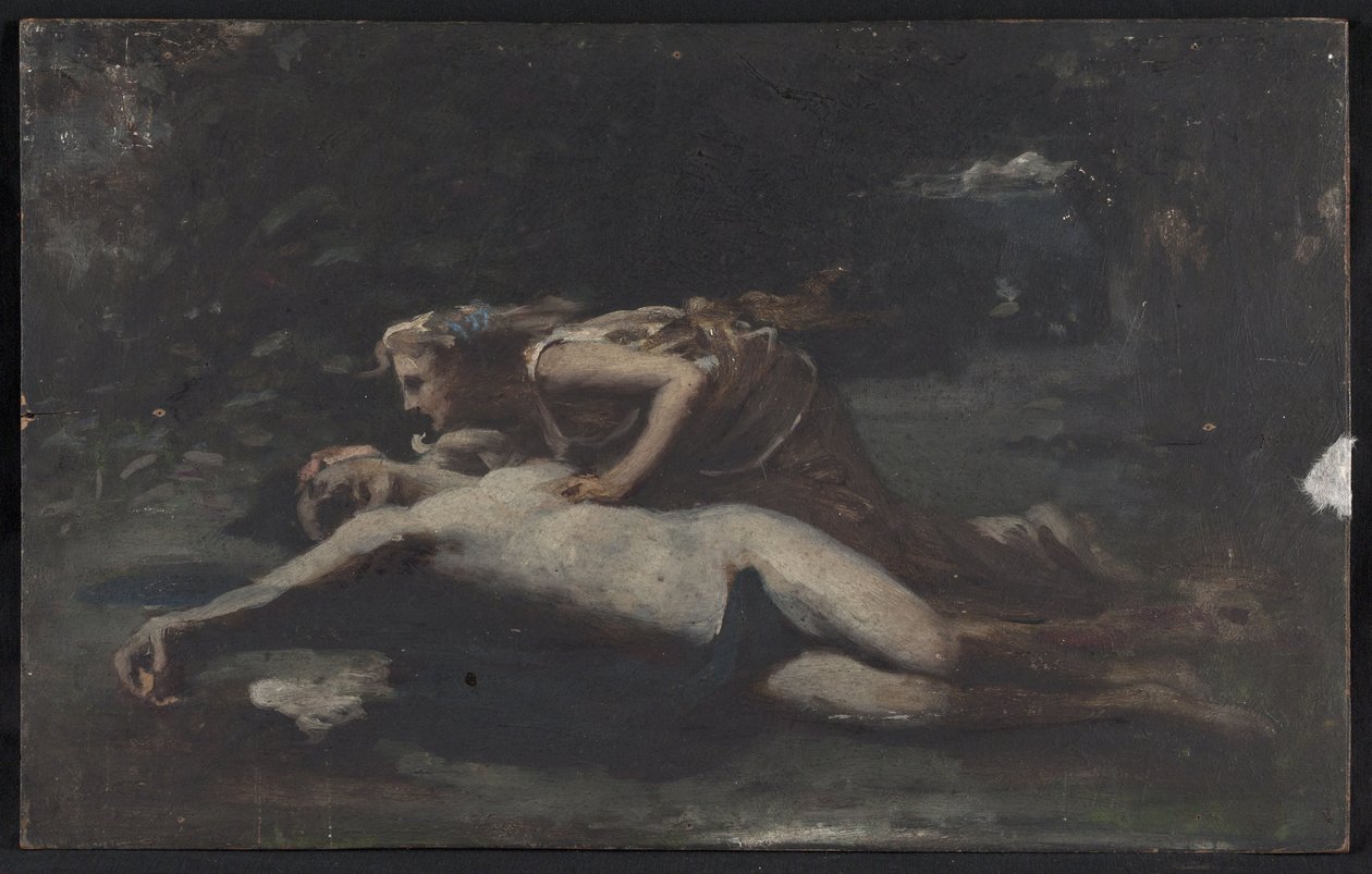Pyramus and Thisbe, ca. 1875 by François Alfred Delobbe