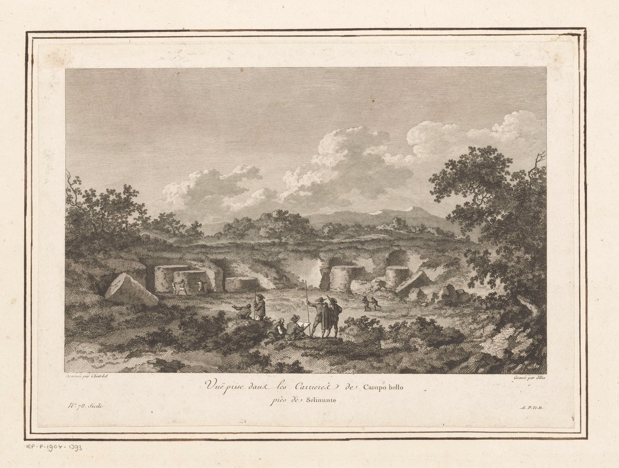 View of the Quarry at Campo Bello, Selinunte by François Allix