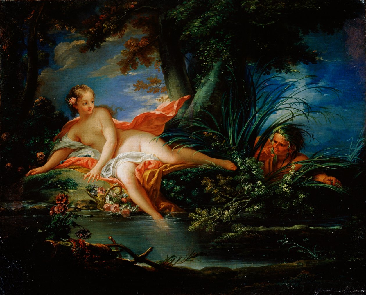 A Frightened Bather, 1736 by François Boucher