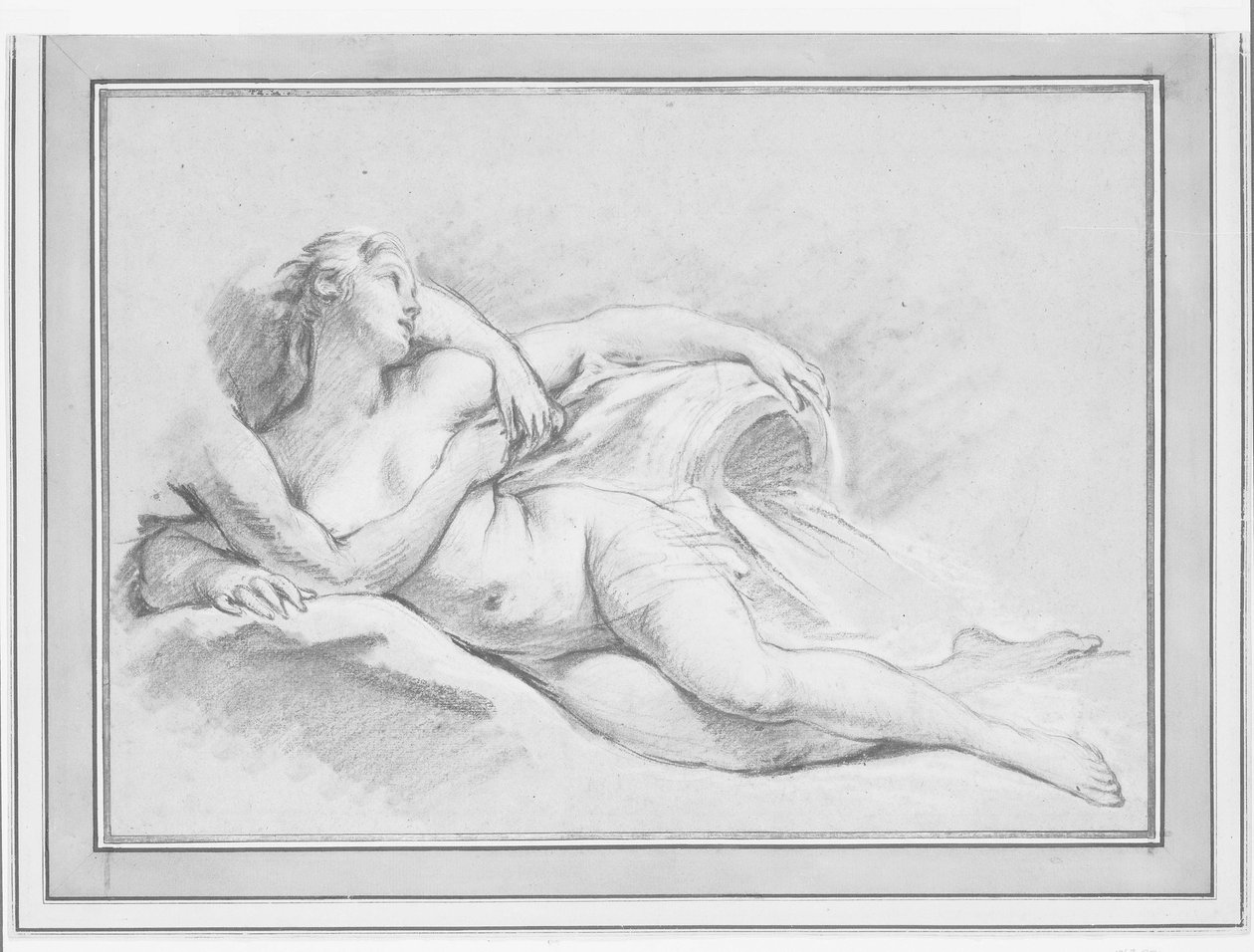 A Study for Two Nymphs, c. 1749 by François Boucher