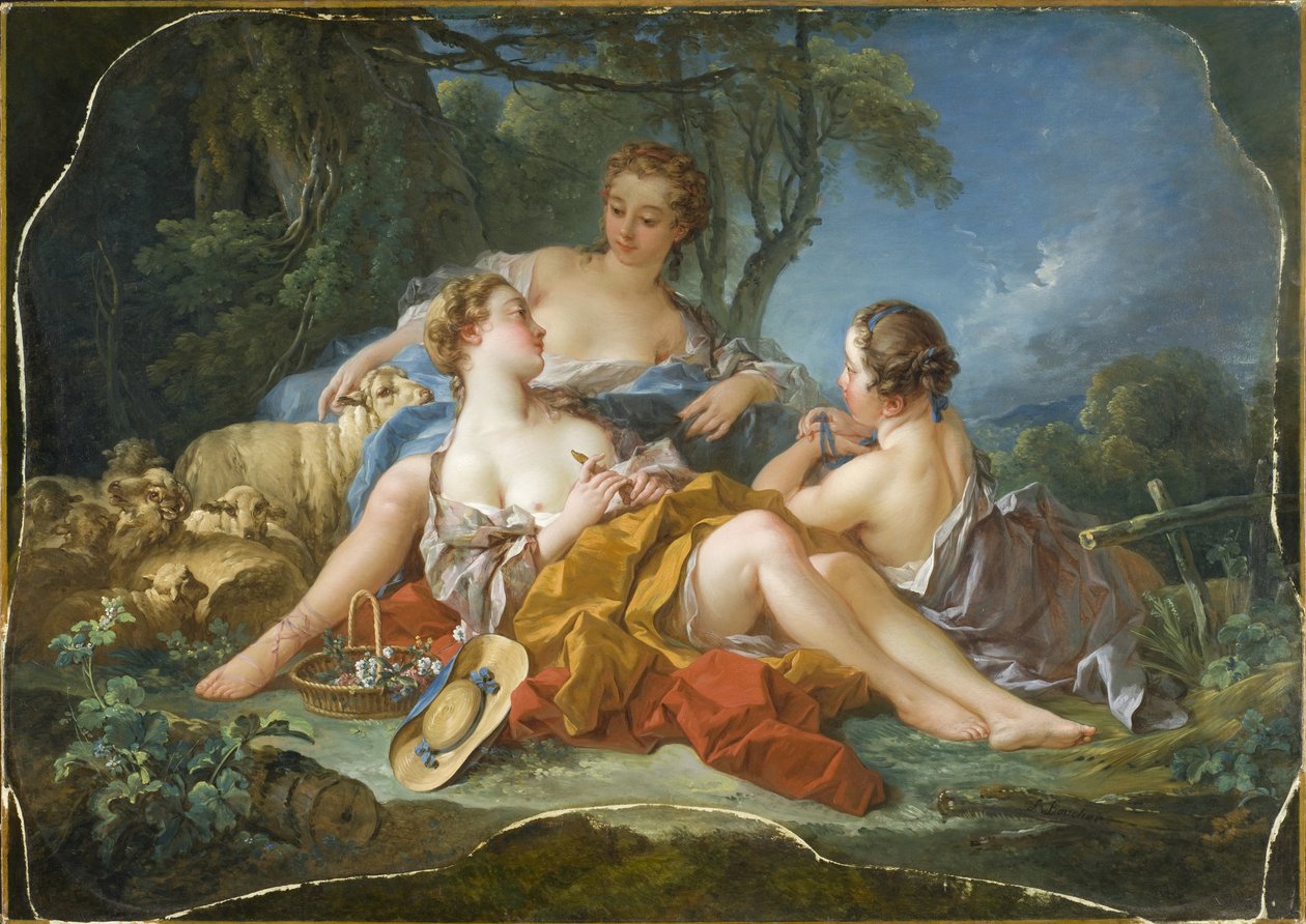 Pastoral Confidences by François Boucher