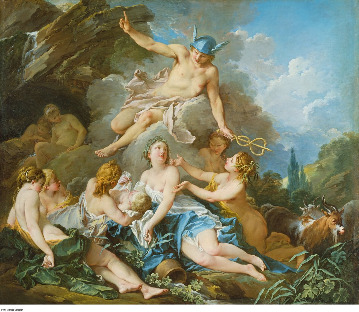 Mercury Confiding the Infant Bacchus to the Nymphs by François Boucher