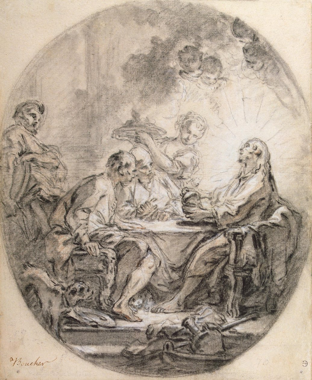 Pilgrims at Emmaus by François Boucher