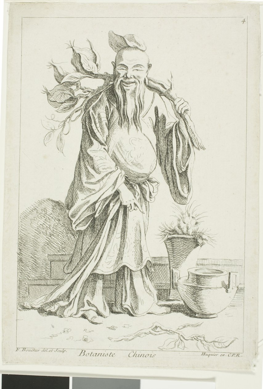 Chinese Botanist, from Recueil de diverses figures chinoise du cabinet de François Boucher by François Boucher