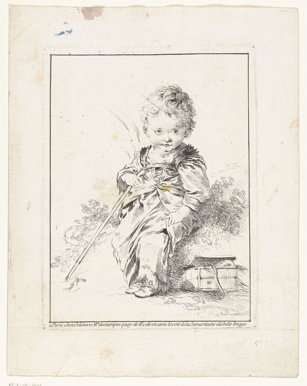 The Little Chimney Sweep (Le petit Savoyard) (Four Prints with Children) by François Boucher