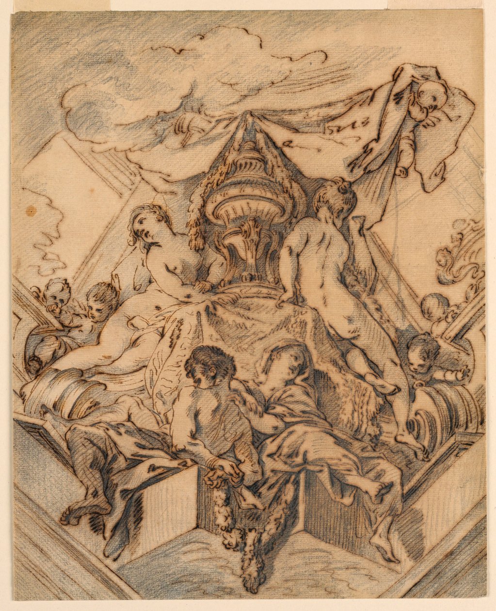 Project for a Corner Motif of a Painted Ceiling, 1740 by François Boucher