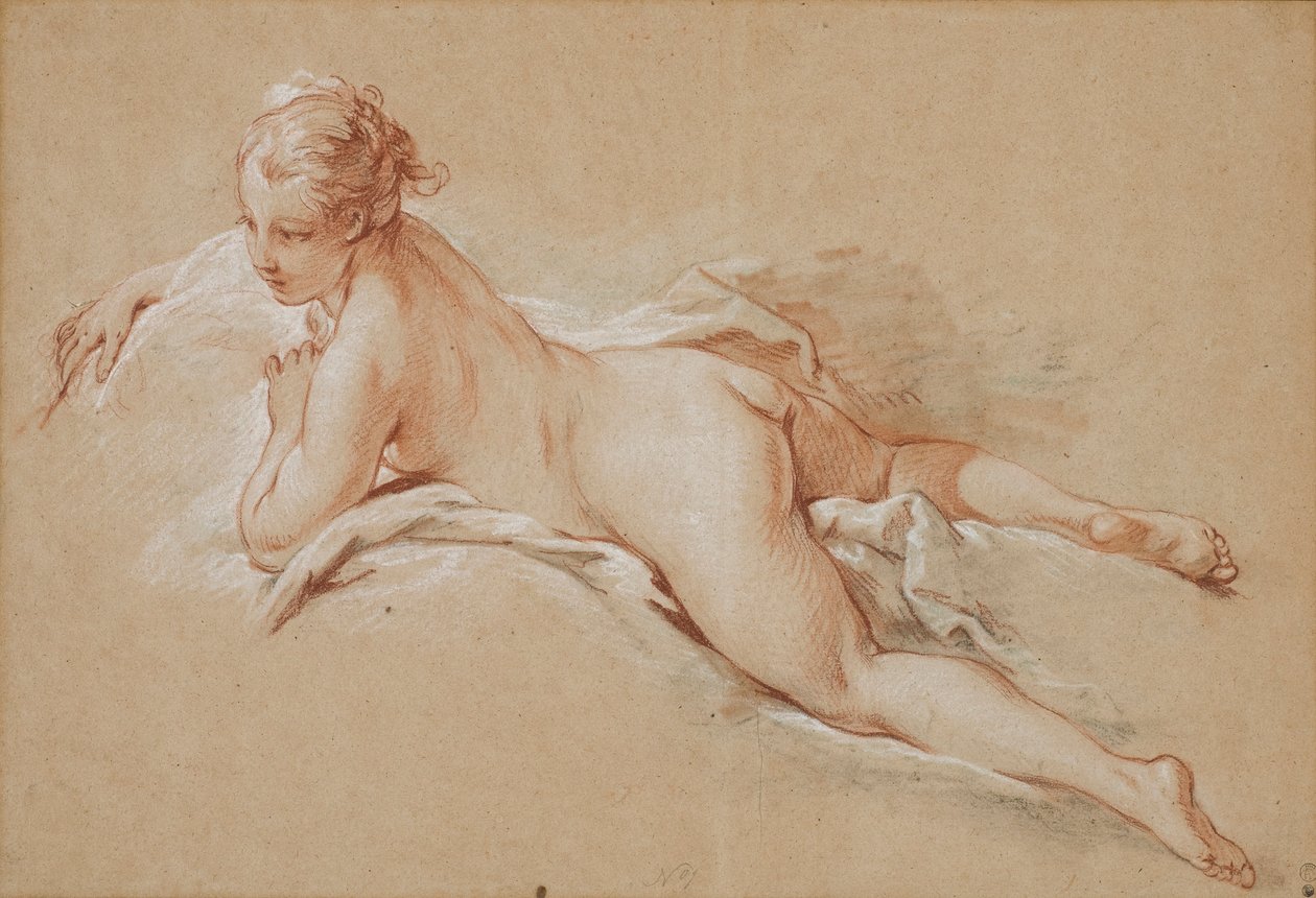 Woman Lying on Her Stomach by François Boucher