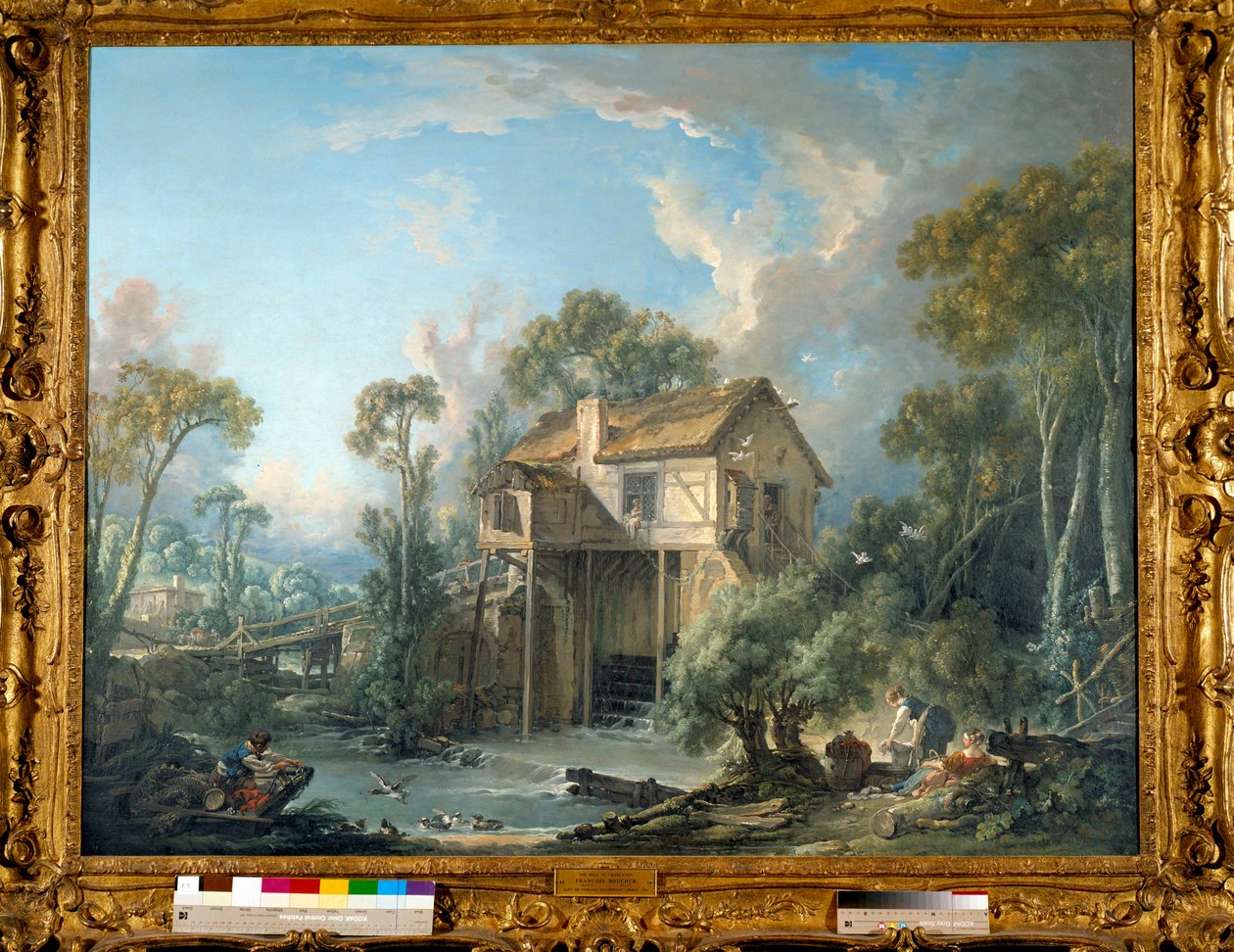 Le Moulin de Quiquengrogne à Charenton in 1758 by François Boucher