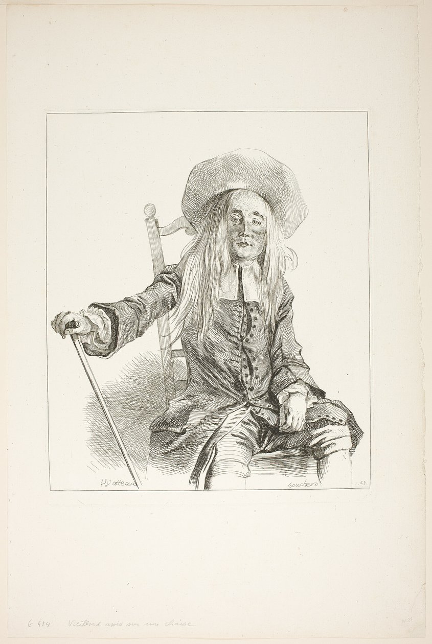 Man Seated on a Chair by François Boucher