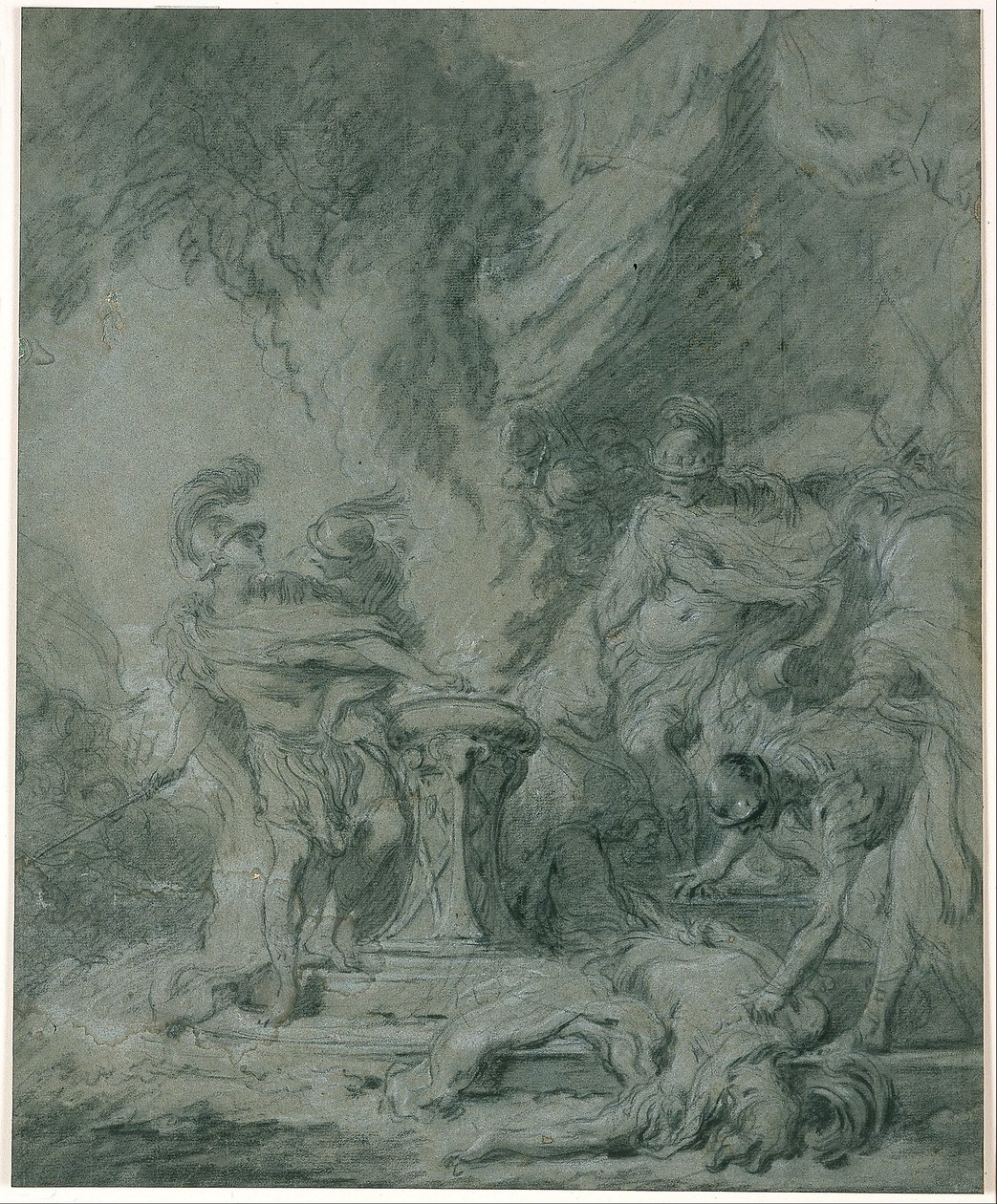 Mucius Scaevola Putting His Hand in the Fire by François Boucher