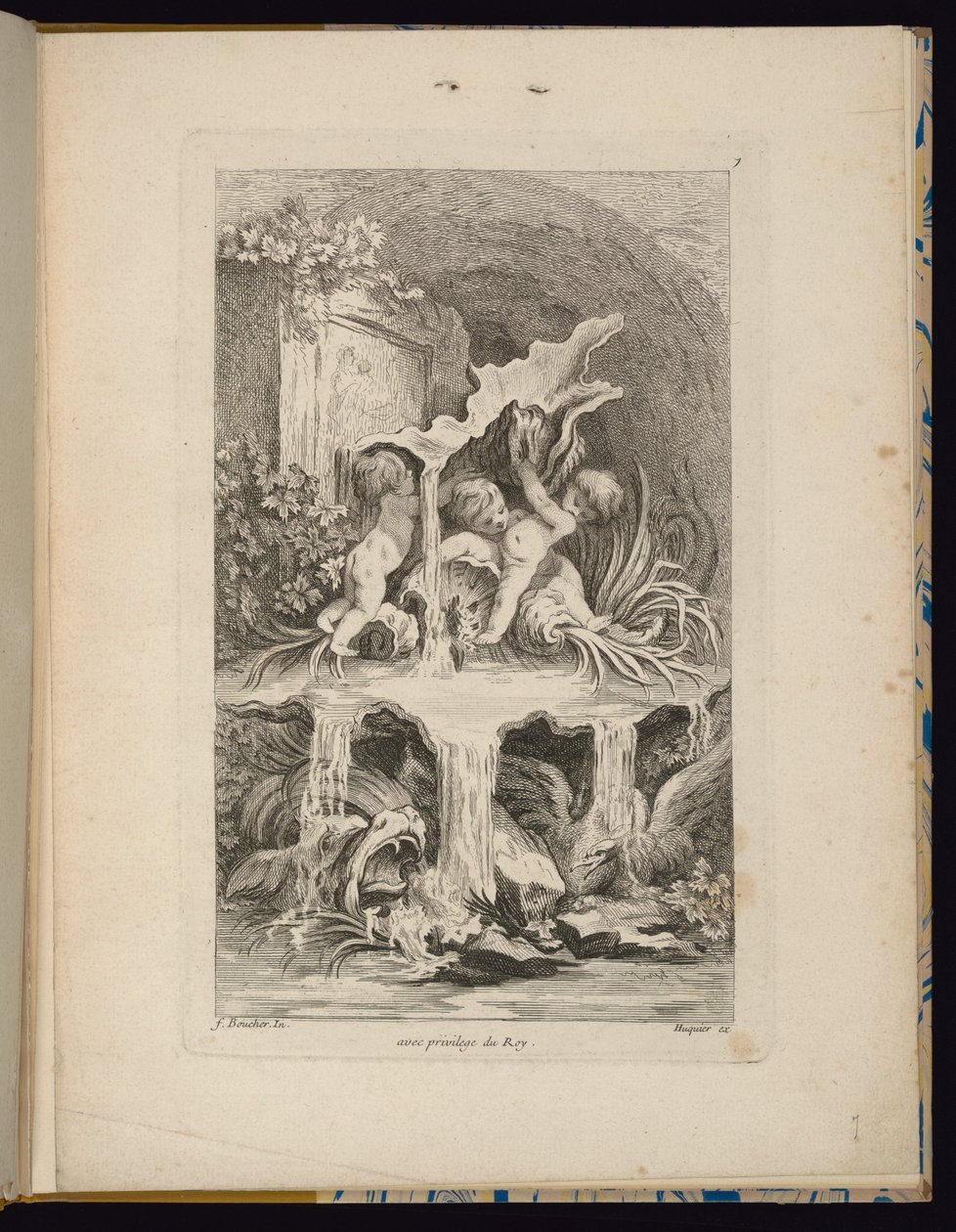 Plate 7, Collection of Fountains by François Boucher