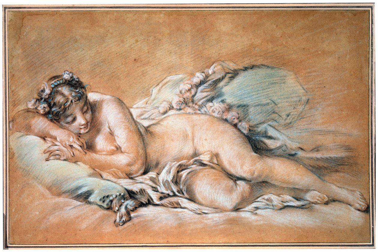 Sleeping Young Woman, 1758 by François Boucher