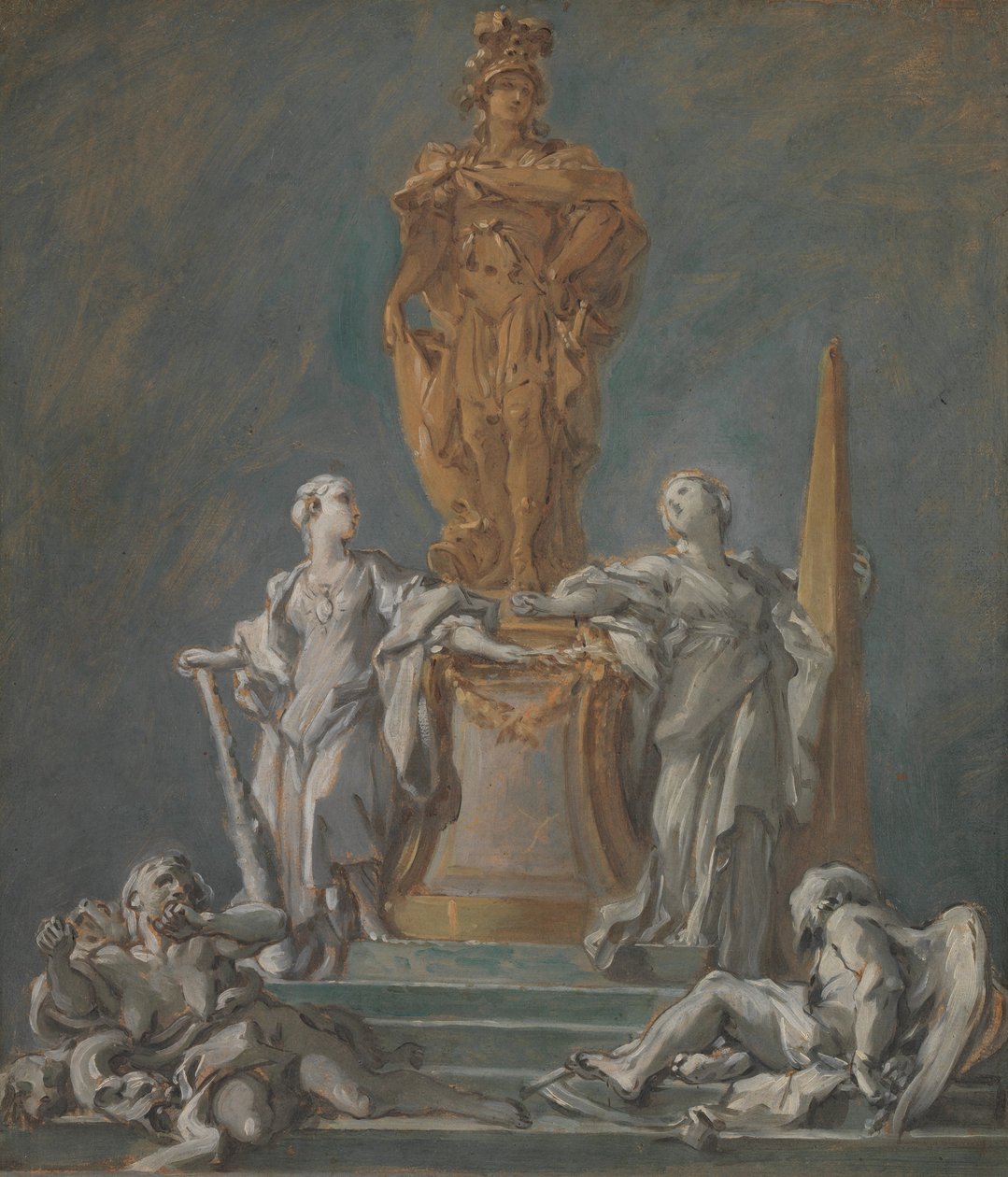 Study for a Monument to a Princely Figure by François Boucher