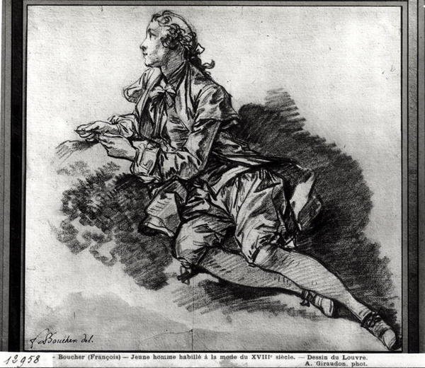 Study of a Young Man by François Boucher