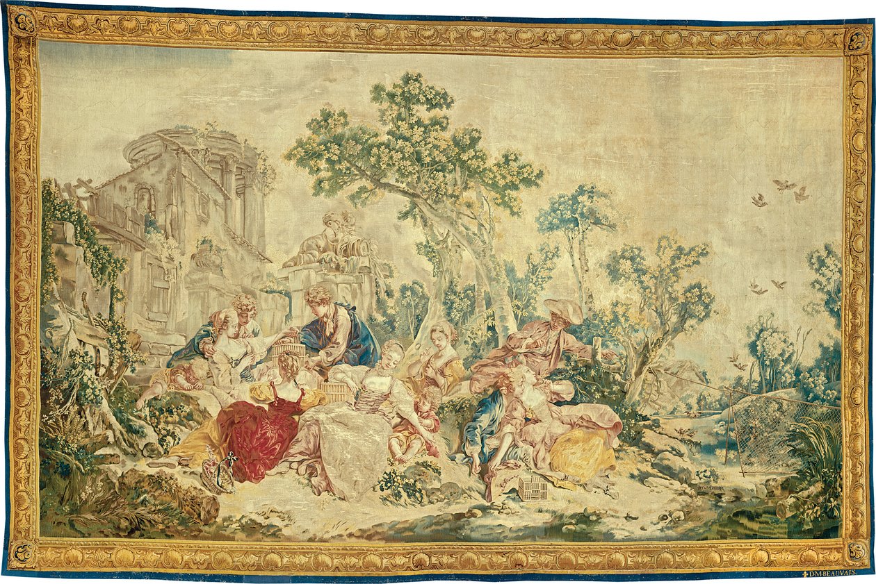 The Bird Catcher, from The Noble Pastoral by François Boucher