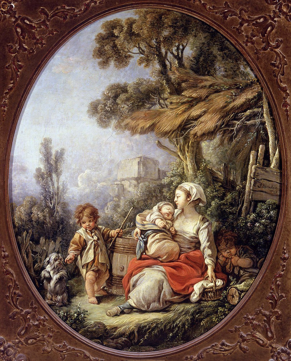 The Little Dogs Dance by François Boucher