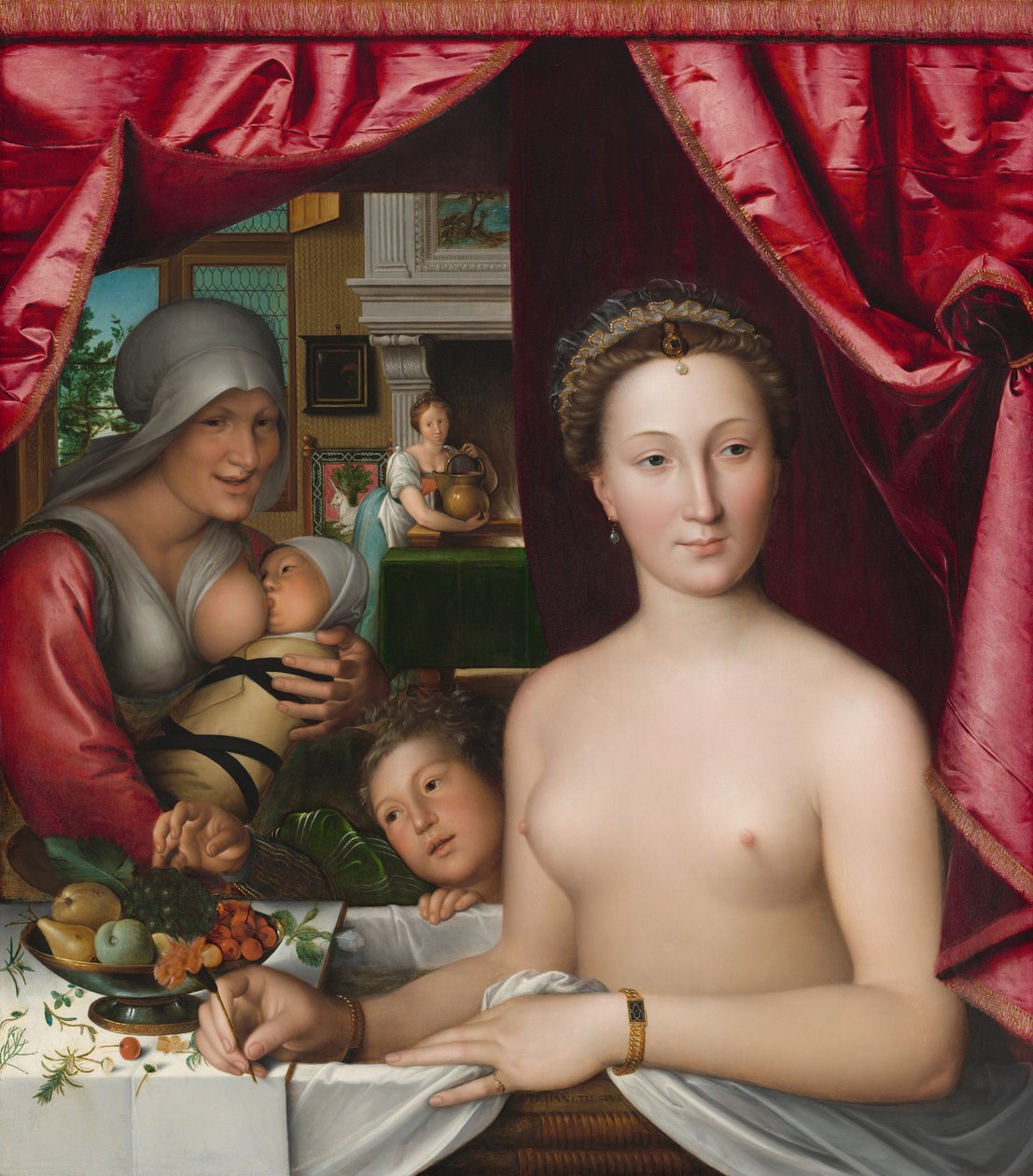 A Lady in Her Bath, c. 1571 by François Clouet