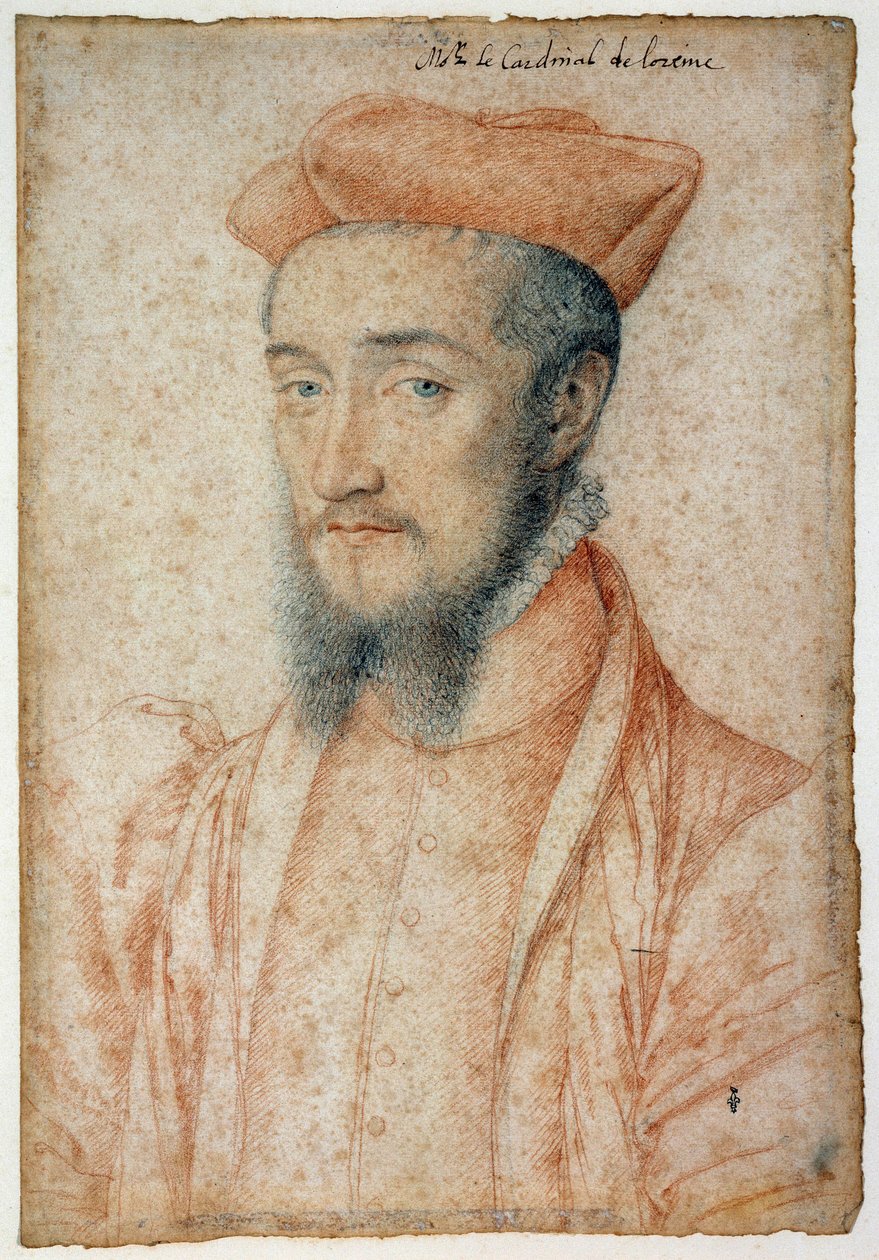 Portrait of Charles, Cardinal of Lorraine by François Clouet