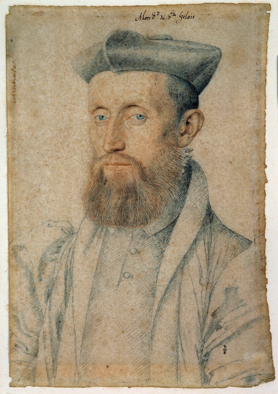 Portrait of Mellin de Saint-Gelais, French Poet by François Clouet