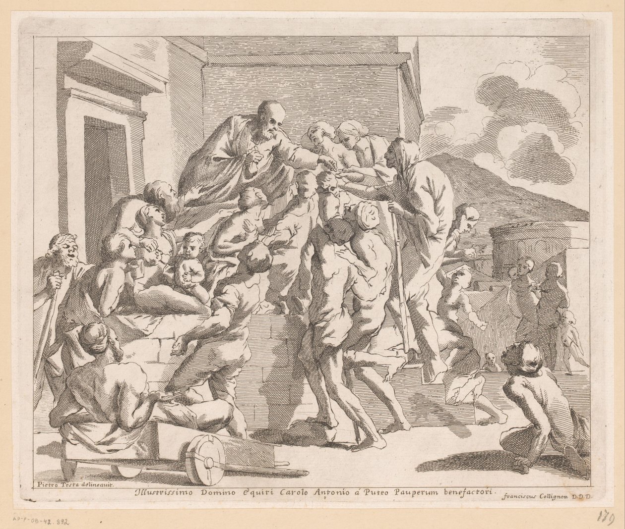 Benefactor Distributing Money to the Poor by François Collignon (possibly)