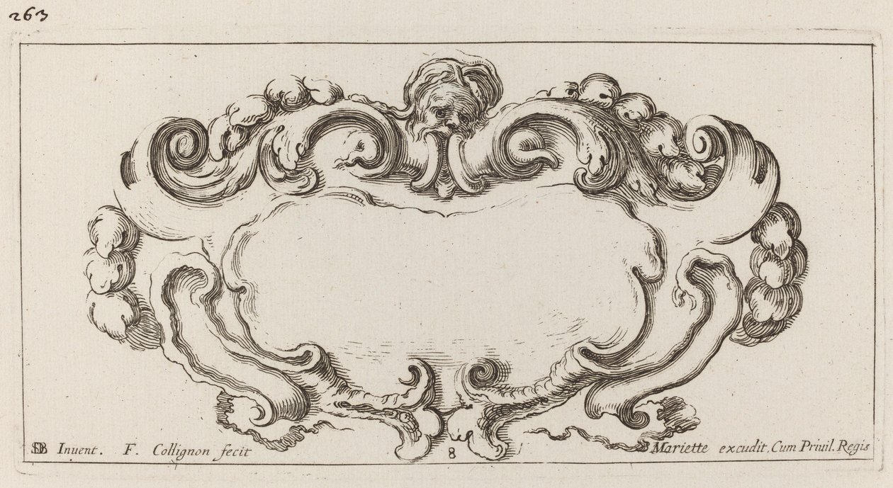 Cartouche by François Collignon after Stefano Della Bella