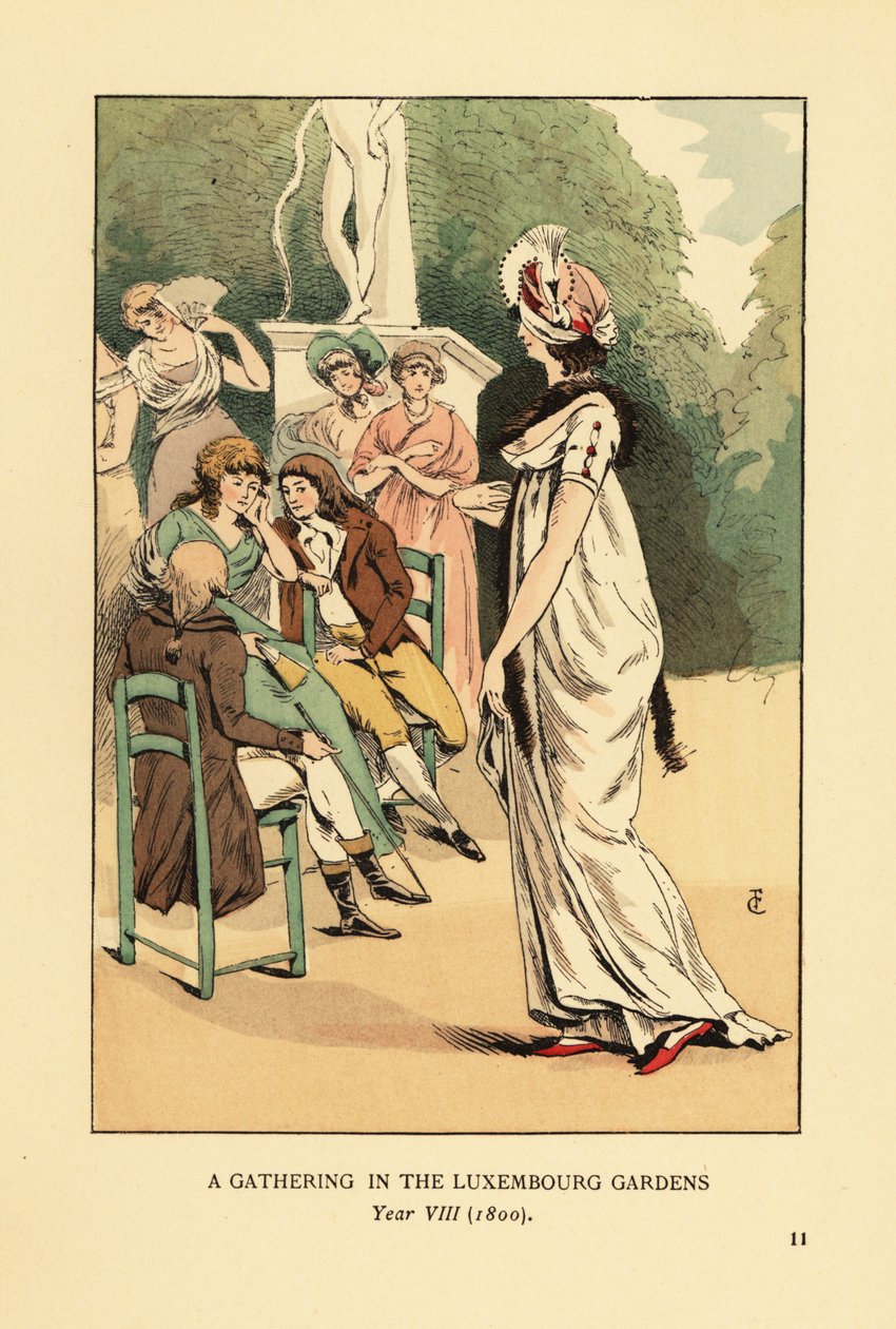 A Gathering in the Luxembourg Gardens, Year VIII by François Courboin