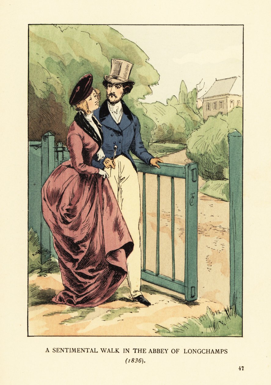 A Sentimental Walk in the Abbey of Longchamps by François Courboin